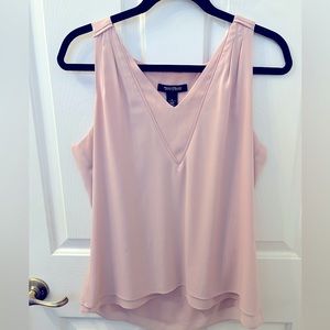 White House Black Market light pink sleeveless shell top